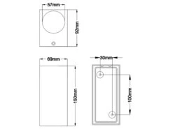 MeineWunschleuchte Eckige LED Außenwandleuchte Up And Down Rost-Optik, Höhe 15cm -Bestes Beleuchtungs Geschäft eckige led aussenwandleuchte up and down rost opti 6
