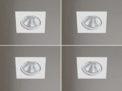 Trio Leuchten Eckige LED Einbaustrahler Decke Im 4er Set Schwenkbar Dimmbar Nickel Matt 5,5W 10 Trio Leuchten Eckige LED Einbaustrahler Decke Im 4er Set Schwenkbar Dimmbar Nickel Matt 5,5W -Bestes Beleuchtungs Geschäft eckige led einbaustrahler decke im 4er set schwenk 2