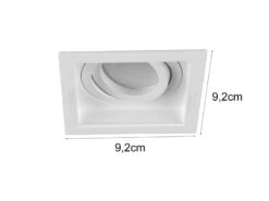 Trio Leuchten Eckiger Deckeneinbaustrahler KENAI Weiß Matt, Schwenkbar 9,2 X 9,2cm -Bestes Beleuchtungs Geschäft eckiger deckeneinbaustrahler kenai weiss matt schw 2