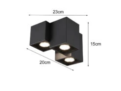 Trio Leuchten Eckiger Deckenstrahler FERNANDO 3 Flammig, Aufbaustrahler Schwarz Matt -Bestes Beleuchtungs Geschäft eckiger deckenstrahler fernando 3 flammig aufbaust 11