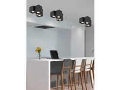 Trio Leuchten Eckiger Deckenstrahler FERNANDO 3 Flammig, Aufbaustrahler Schwarz Matt -Bestes Beleuchtungs Geschäft eckiger deckenstrahler fernando 3 flammig aufbaust 12