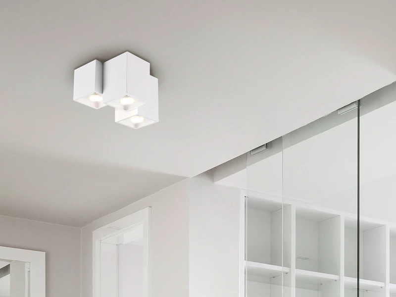 Trio Leuchten Eckiger Deckenstrahler FERNANDO 3 Flammig, Aufbaustrahler Weiß Matt 5 Trio Leuchten Eckiger Deckenstrahler FERNANDO 3 Flammig, Aufbaustrahler Weiß Matt – Bild 3