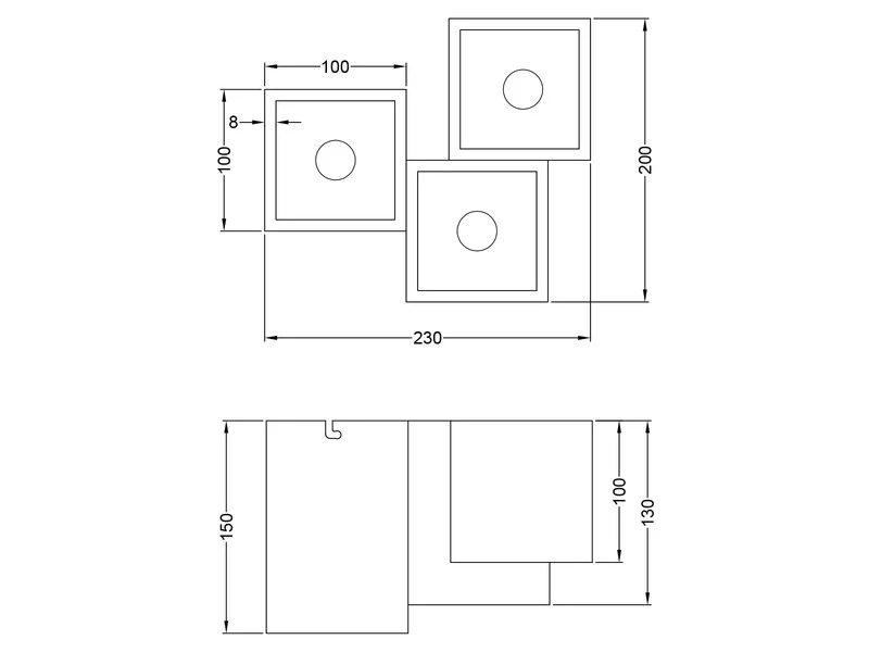 Trio Leuchten Eckiger Deckenstrahler FERNANDO 3 Flammig, Aufbaustrahler Weiß Matt 8 Trio Leuchten Eckiger Deckenstrahler FERNANDO 3 Flammig, Aufbaustrahler Weiß Matt – Bild 6