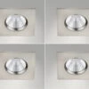 Trio Leuchten Eckiger LED Deckeneinbaustrahler 4er Set Dimmbar In Silber Matt, IP65 -Bestes Beleuchtungs Geschäft eckiger led deckeneinbaustrahler 4er set dimmbar i 12