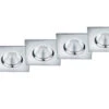 Trio Leuchten Eckiger LED Deckeneinbaustrahler 4er Set Dimmbar In Silber Chrom, IP65 -Bestes Beleuchtungs Geschäft eckiger led deckeneinbaustrahler 4er set dimmbar i 6