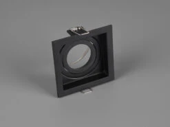 Trio Leuchten Eckiger LED Deckeneinbaustrahler Schwarz Matt, Schwenkbar 9,2 X 9,2cm