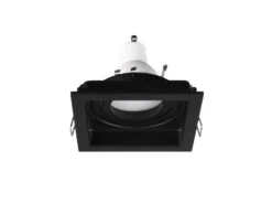 Trio Leuchten Eckiger LED Deckeneinbaustrahler Schwarz Matt, Schwenkbar 9,2 X 9,2cm -Bestes Beleuchtungs Geschäft eckiger led deckeneinbaustrahler schwarz matt schw 3