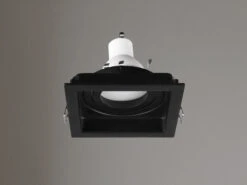 Trio Leuchten Eckiger LED Deckeneinbaustrahler Schwarz Matt, Schwenkbar 9,2 X 9,2cm -Bestes Beleuchtungs Geschäft eckiger led deckeneinbaustrahler schwarz matt schw 4