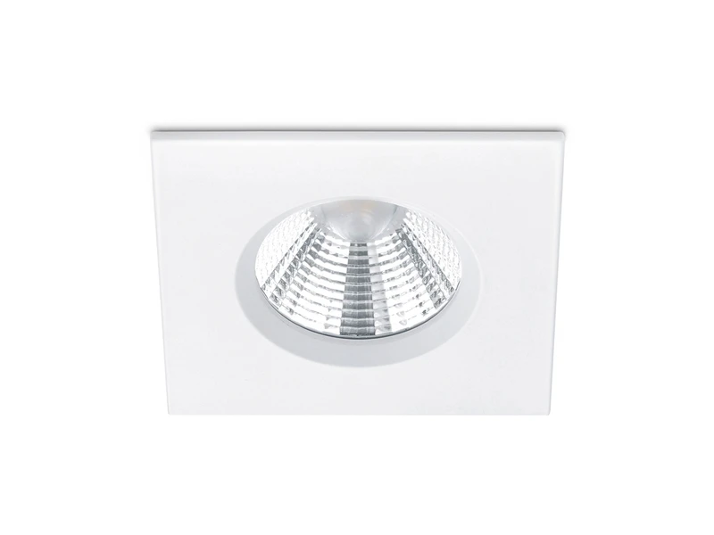 Trio Leuchten Eckiger LED Deckeneinbaustrahler ZAGROS Dimmbar In Weiß Matt, IP65 4 Trio Leuchten Eckiger LED Deckeneinbaustrahler ZAGROS Dimmbar In Weiß Matt, IP65 – Bild 2