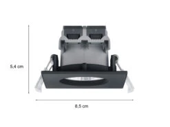 Trio Leuchten Eckiger LED Deckeneinbaustrahler ZAGROS Dimmbar In Schwarz Matt, IP65 10 Trio Leuchten Eckiger LED Deckeneinbaustrahler ZAGROS Dimmbar In Schwarz Matt, IP65 -Bestes Beleuchtungs Geschäft eckiger led deckeneinbaustrahler zagros dimmbar in 19