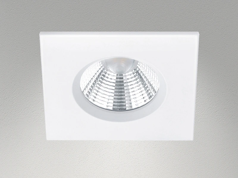 Trio Leuchten Eckiger LED Deckeneinbaustrahler ZAGROS Dimmbar In Weiß Matt, IP65 3 Trio Leuchten Eckiger LED Deckeneinbaustrahler ZAGROS Dimmbar In Weiß Matt, IP65