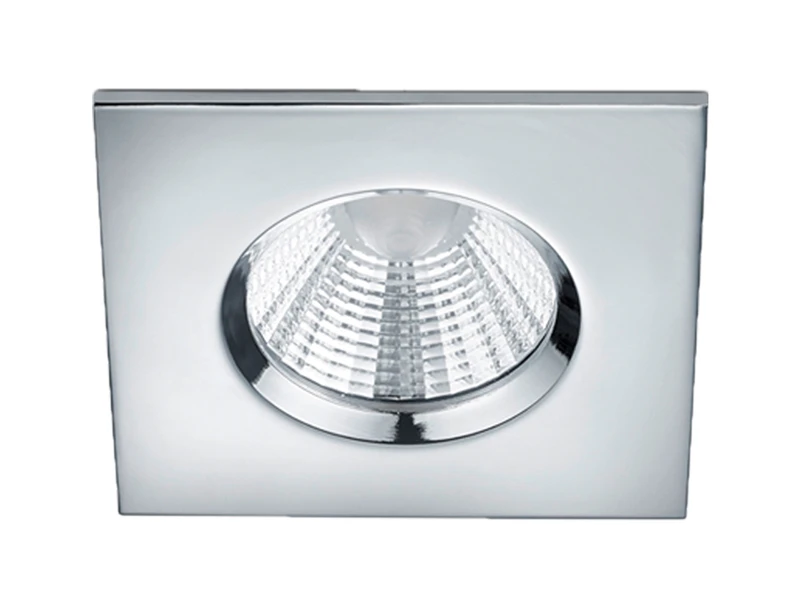 Trio Leuchten Eckiger LED Einbaustrahler ZAGROS 3er Set Dimmbar In Silber Chrom, IP65 4 Trio Leuchten Eckiger LED Einbaustrahler ZAGROS 3er Set Dimmbar In Silber Chrom, IP65 – Bild 2