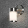 Konstsmide Edelstahl Außenwandleuchte MODENA Mit Opalglas, Höhe 16cm -Bestes Beleuchtungs Geschäft edelstahl aussenwandleuchte modena mit opalglas ho