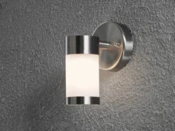 Konstsmide Edelstahl Außenwandleuchte MODENA Mit Opalglas, Höhe 16cm