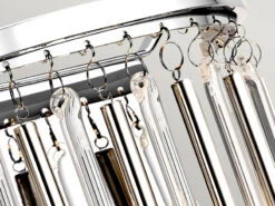 MeineWunschleuchte Elegante LED Wandleuchte 2-flammig Mit Filigranem Kristallglas Chrom, Höhe 31cm -Bestes Beleuchtungs Geschäft elegante led wandleuchte 2 flammig mit filigranem 1 10