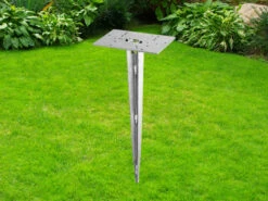 Trio Leuchten Erdspieß Aus Metall In Nickel Matt Für Garten Außenleuchten / Pollerleuchten