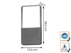 Konstsmide Flache LED Außenleuchte Aluminium In Anthrazit 6W IP54 Wandlampe Außenbereich -Bestes Beleuchtungs Geschäft flache led aussenleuchte aluminium in anthrazit 6w 2