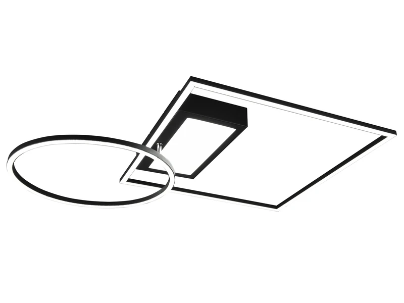 Trio Leuchten Flache LED Deckenleuchte DOWNEY Schwarz Schwenkbar & Dimmbar Mit Fernbedienung 4 Trio Leuchten Flache LED Deckenleuchte DOWNEY Schwarz Schwenkbar & Dimmbar Mit Fernbedienung – Bild 2