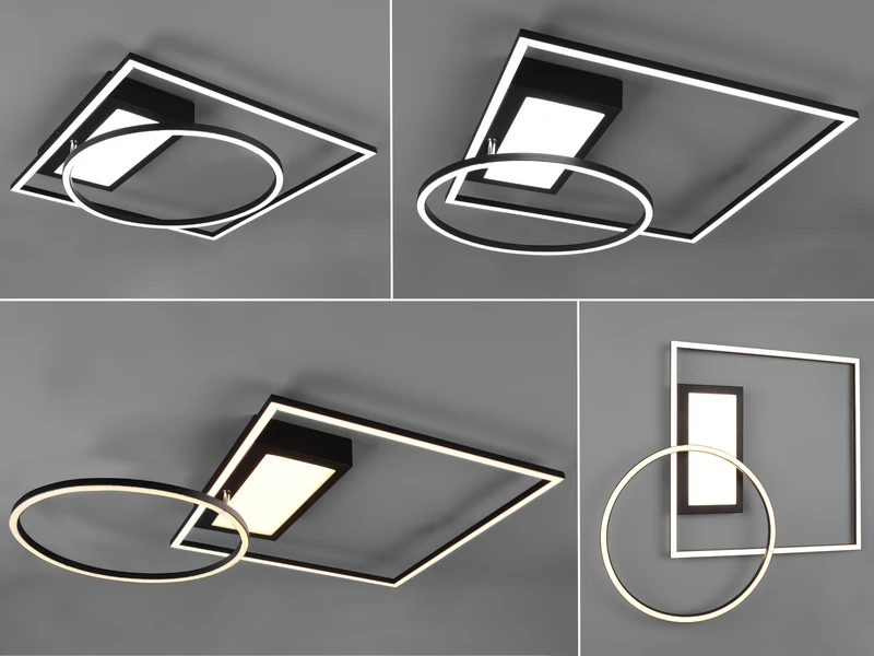 Trio Leuchten Flache LED Deckenleuchte DOWNEY Schwarz Schwenkbar & Dimmbar Mit Fernbedienung 6 Trio Leuchten Flache LED Deckenleuchte DOWNEY Schwarz Schwenkbar & Dimmbar Mit Fernbedienung – Bild 4