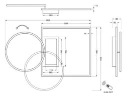 Trio Leuchten Flache LED Deckenleuchte DOWNEY Schwarz Schwenkbar & Dimmbar Mit Fernbedienung -Bestes Beleuchtungs Geschäft flache led deckenleuchte downey schwarz schwenkbar 5