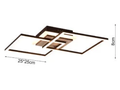 Reality Leuchten Flache LED Deckenleuchte GIRO Schwarz Holz Optik Fernbedienung Breite 57cm 14 Reality Leuchten Flache LED Deckenleuchte GIRO Schwarz Holz Optik Fernbedienung Breite 57cm -Bestes Beleuchtungs Geschäft flache led deckenleuchte giro schwarz holz optik f 2