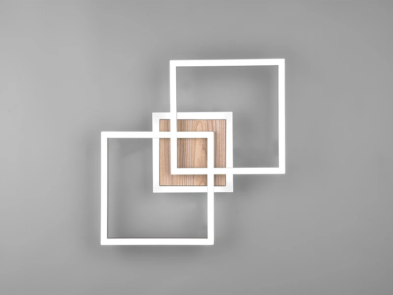 Reality Leuchten Flache LED Deckenleuchte GIRO Schwarz Holz Optik Fernbedienung Breite 57cm 9 Reality Leuchten Flache LED Deckenleuchte GIRO Schwarz Holz Optik Fernbedienung Breite 57cm – Bild 7