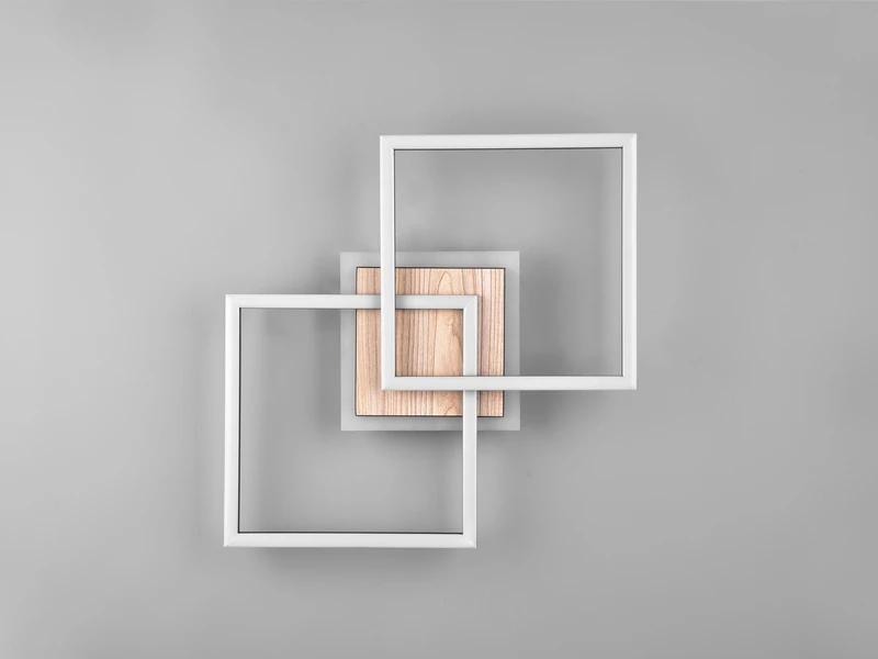 Reality Leuchten Flache LED Deckenleuchte GIRO Schwarz Holz Optik Fernbedienung Breite 57cm 10 Reality Leuchten Flache LED Deckenleuchte GIRO Schwarz Holz Optik Fernbedienung Breite 57cm – Bild 8