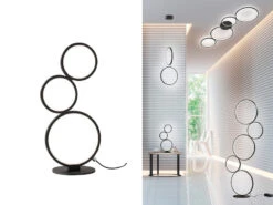 Trio Leuchten Flache LED Ringleuchte RONDO Tischlampe Aus Metall Schwarz Matt -Bestes Beleuchtungs Geschäft flache led ringleuchte rondo tischlampe aus metall 2