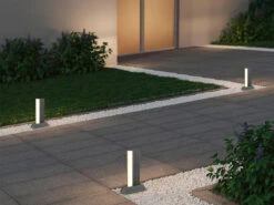 Trio Leuchten Flache LED Sockelleuchte MARIZA Aus Aluminium In Anthrazit, Höhe 50cm -Bestes Beleuchtungs Geschäft flache led sockelleuchte mariza aus aluminium in a 4