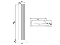 Trio Leuchten Flache LED Wegeleuchte MARIZA Aus Aluminium In Anthrazit, Höhe 100cm -Bestes Beleuchtungs Geschäft flache led wegeleuchte mariza aus aluminium in ant 6