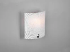 Trio Leuchten Flache Wandleuchte ELISA Mit Glas Lampenschirm Weiß, 20 X 22cm