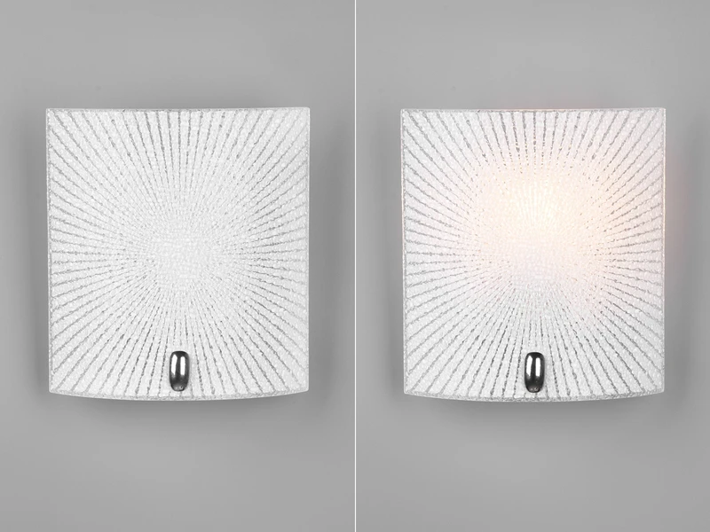 Trio Leuchten Flache Wandleuchte ELISA Mit Glas Lampenschirm Weiß, 20 X 22cm 8 Trio Leuchten Flache Wandleuchte ELISA Mit Glas Lampenschirm Weiß, 20 X 22cm – Bild 6