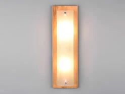 Trio Leuchten Flache Wandleuchte PALI Holzlampe Natur Mit Glasschirm Weiß, 45x14 Cm -Bestes Beleuchtungs Geschäft flache wandleuchte pali holzlampe natur mit glassc 3