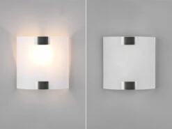 Trio Leuchten Flache Wandleuchte PURA Glaslampenschirm 20 X 20 Cm Silber -Bestes Beleuchtungs Geschäft flache wandleuchte pura glaslampenschirm 20 x 20 c 11