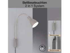 MeineWunschleuchte Flexible 2 In 1 LED Leselampe & Bettleuchte Grau Mit Kabel & Stecker 10 MeineWunschleuchte Flexible 2 In 1 LED Leselampe & Bettleuchte Grau Mit Kabel & Stecker -Bestes Beleuchtungs Geschäft flexible 2 in 1 led leselampe bettleuchte grau mit 2