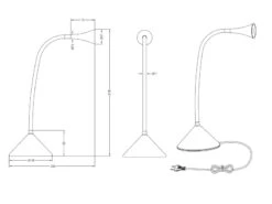 Reality Leuchten Flexible 2in1 LED Tischlampe & Wandlampe VIPER In Schwarz, Schalter Am Fuß -Bestes Beleuchtungs Geschäft flexible 2in1 led tischlampe wandlampe viper in sc 2
