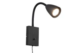 MeineWunschleuchte Flexible LED Leselampe, Wandleuchte Mit & Ohne Stecker, Schwarz Matt -Bestes Beleuchtungs Geschäft flexible led leselampe wandleuchte mit ohne stecke 15