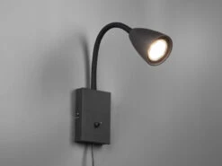 MeineWunschleuchte Flexible LED Leselampe, Wandleuchte Mit & Ohne Stecker, Schwarz Matt -Bestes Beleuchtungs Geschäft flexible led leselampe wandleuchte mit ohne stecke 16