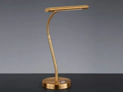 Trio Leuchten Flexible LED Schreibtischleuchte CURTIS Altmessing, 4-Stufen Dimmer