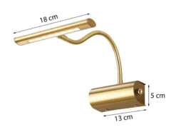 Trio Leuchten Flexible LED Wandleuchte / Bilderleuchte CURTIS Messing Matt, Drehdimmer -Bestes Beleuchtungs Geschäft flexible led wandleuchte bilderleuchte curtis mess 3