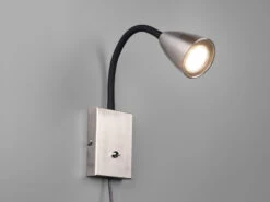 Trio Leuchten Flexible Leselampe WANDA, Wandleuchte Mit & Ohne Stecker, Silber Matt -Bestes Beleuchtungs Geschäft flexible leselampe wanda wandleuchte mit ohne stec 2
