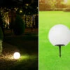 Perel Garten Kugelleuchte Mit Erdspieß & 3m Kabel, IP65 - Ø25cm -Bestes Beleuchtungs Geschäft garten kugelleuchte mit erdspiess 3m kabel ip65 25