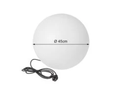 Perel Garten Kugelleuchte Mit Erdspieß & 3m Kabel, IP65 - Ø45cm -Bestes Beleuchtungs Geschäft garten kugelleuchte mit erdspiess 3m kabel ip65 45 3