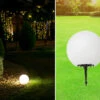MeineWunschleuchte Garten Kugelleuchte Mit Erdspieß, 3m Kabel IP65 & Smarter LED, Ø38cm -Bestes Beleuchtungs Geschäft garten kugelleuchte mit erdspiess 3m kabel ip65 sm