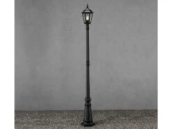 Konstsmide Gartenlaterne FIRENZE, Aluminium Schwarz, Inkl. Pfahl Und Fundament