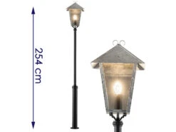 Konstsmide Gartenlaterne / Standleuchte BENU, E27, Galvanisierter Stahl, Höhe 254 Cm -Bestes Beleuchtungs Geschäft gartenlaterne standleuchte benu e27 galvanisierter 2