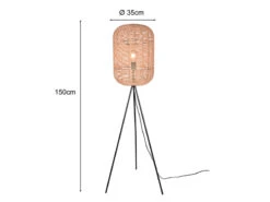 MeineWunschleuchte Geflochtene Tripod LED Stehlampe Korbleuchte Mit Sisal Lampenschirm -Bestes Beleuchtungs Geschäft geflochtene tripod led stehlampe korbleuchte mit s 3