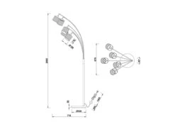 Reality Leuchten Große Bogenleuchte BOLZANO 5-flammig Lampenschirme In Holzoptik, Höhe 200cm -Bestes Beleuchtungs Geschäft grosse bogenleuchte bolzano 5 flammig lampenschirm 6