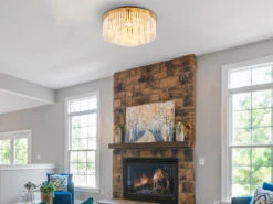 Globo Große Deckenleuchte GORLEY Mit Transparenten Echtglas Stäben, Ø 50cm -Bestes Beleuchtungs Geschäft grosse deckenleuchte gorley mit transparenten echt 5