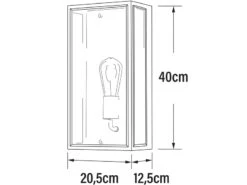 Konstsmide Große LED Außenwandlaterne Schwarz-Messing Mit Klarglas, Höhe 40cm -Bestes Beleuchtungs Geschäft grosse led aussenwandlaterne schwarz messing mit k 2